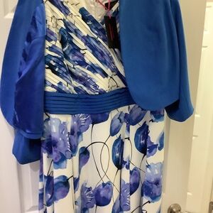 Blue and white dress size 16w